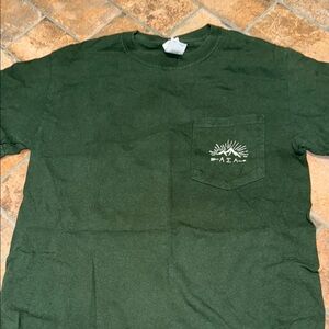 Alpha Sigma Alpha Sorority Gildan Forest Green Graphic Pocket Tee
